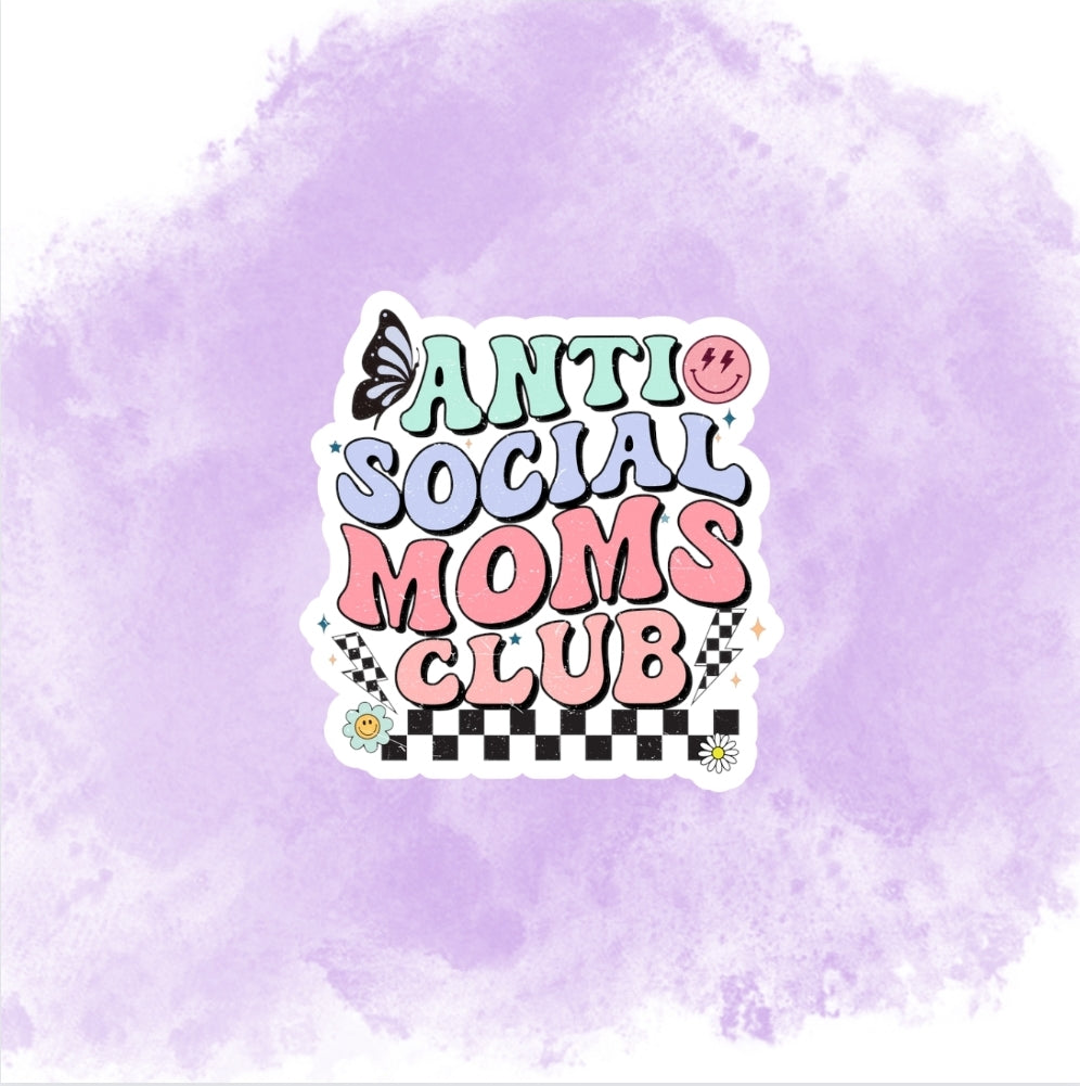 Anti Social 3x3 Vinyl Sticker