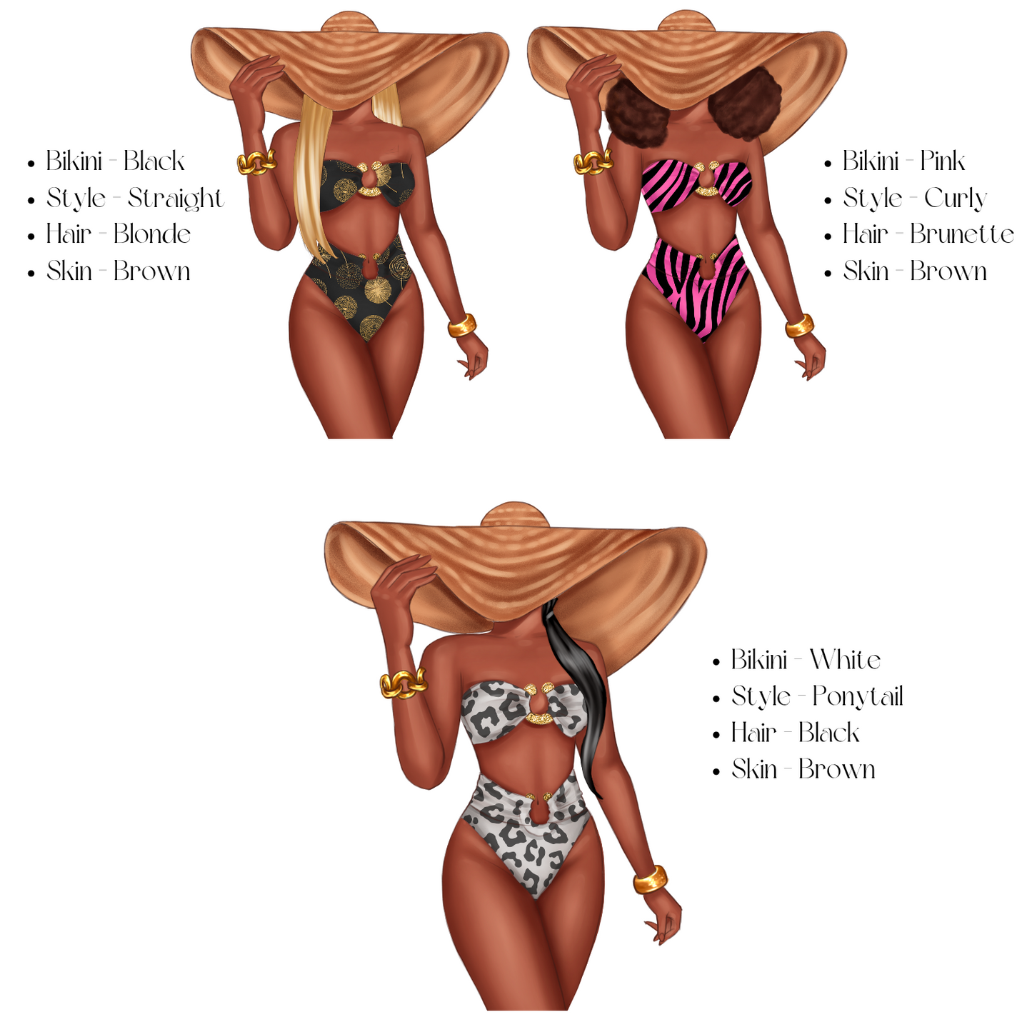 Bikini sticker options 2