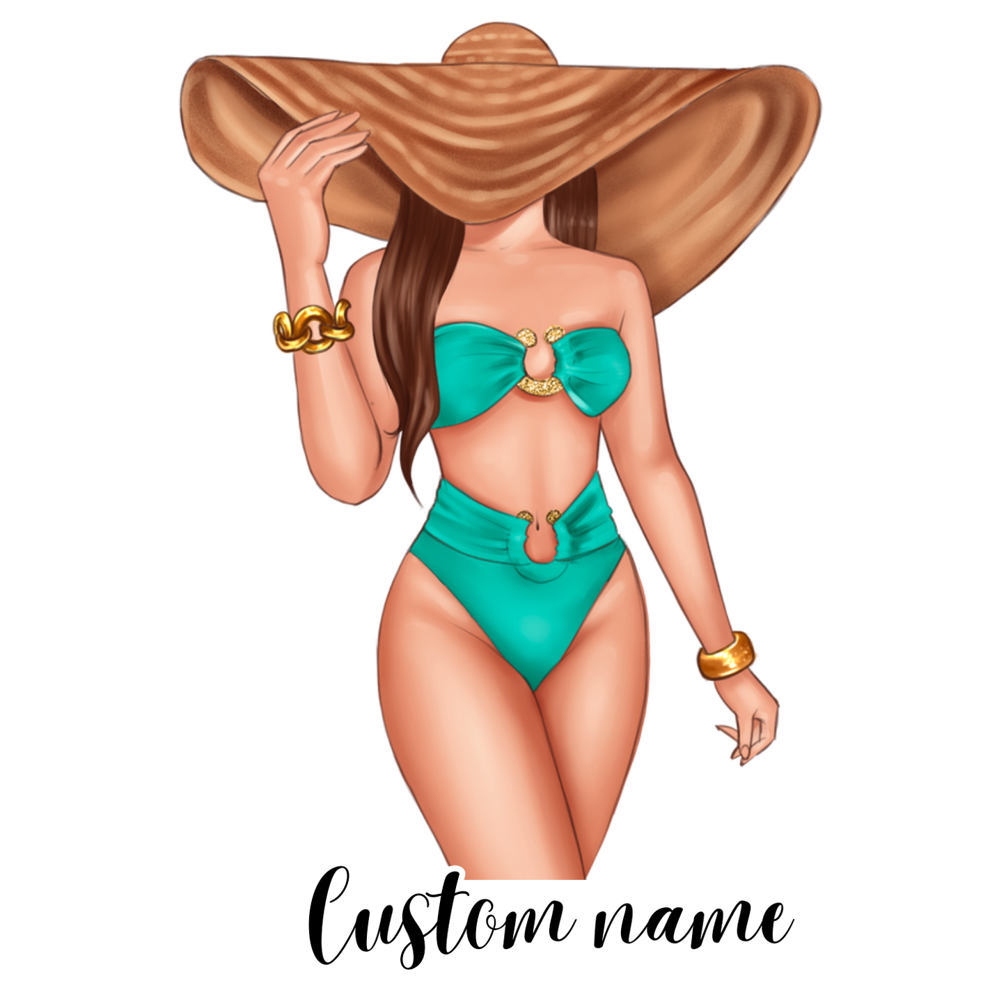 Custom Name Bikini Sticker