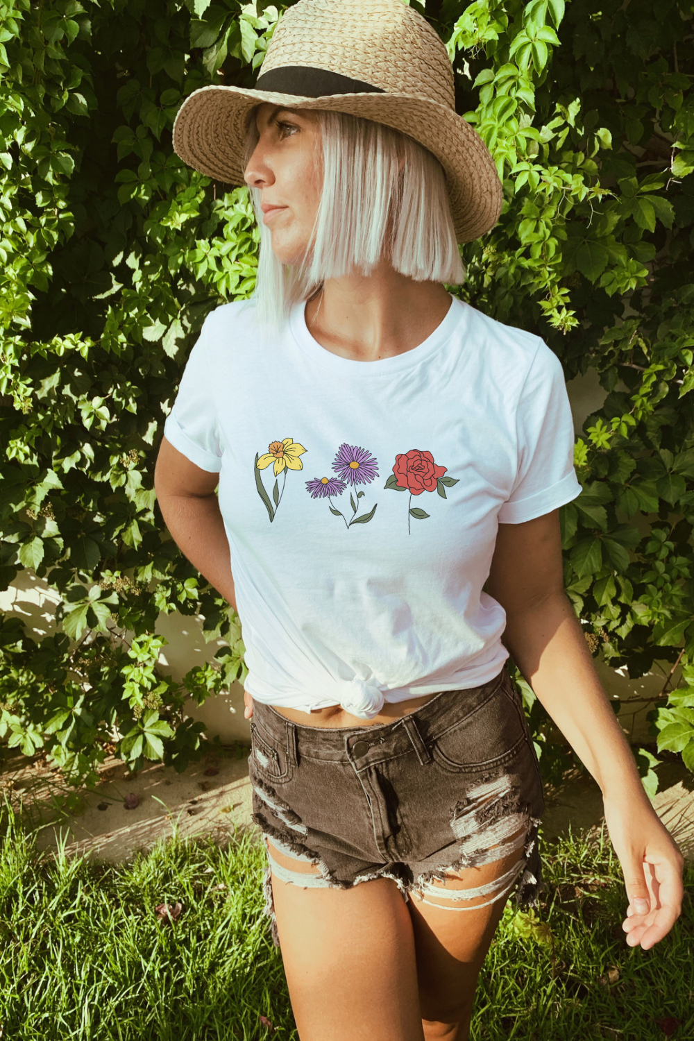 Customizable Birth Month Flower T Shirt Rebel Shay