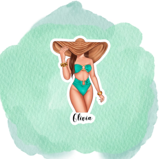 Turquoise Bikini Sticker